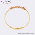 52028 Xuping Jewelry fashion Lipsticks diseño de brazalete de oro simple